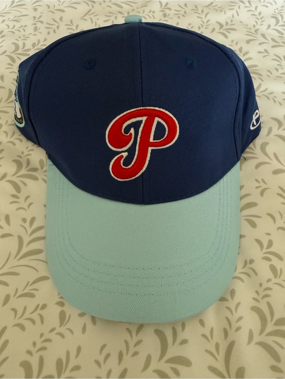 Two-Tone Phillies Baseball Cap Snap Back - Navy & Light Blue